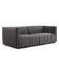 Modway Conjure Channel Tufted Performance Velvet Loveseat FredCo