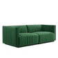 Modway Conjure Channel Tufted Performance Velvet Loveseat FredCo