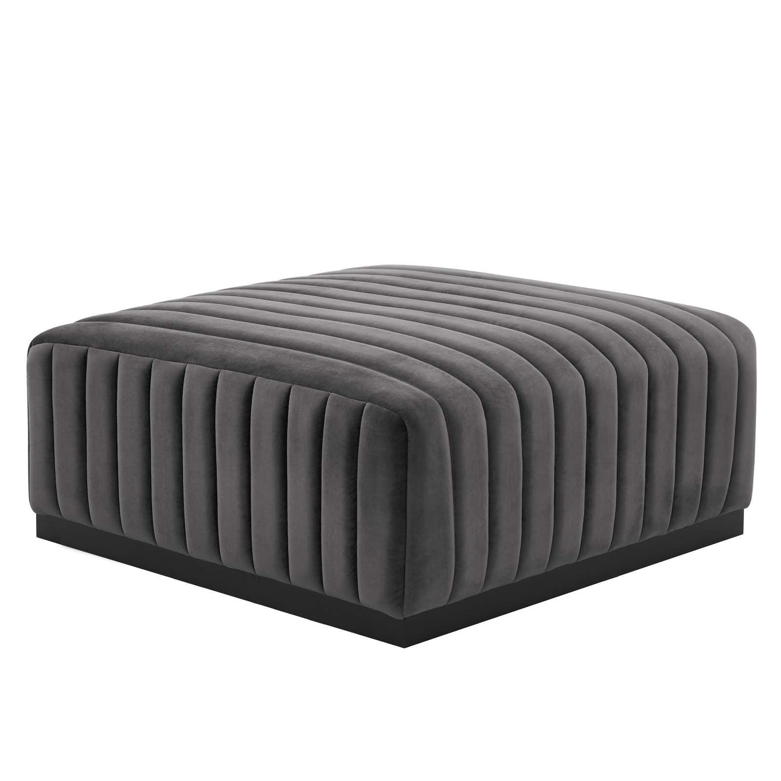 Modway Conjure Channel Tufted Performance Velvet Ottoman FredCo