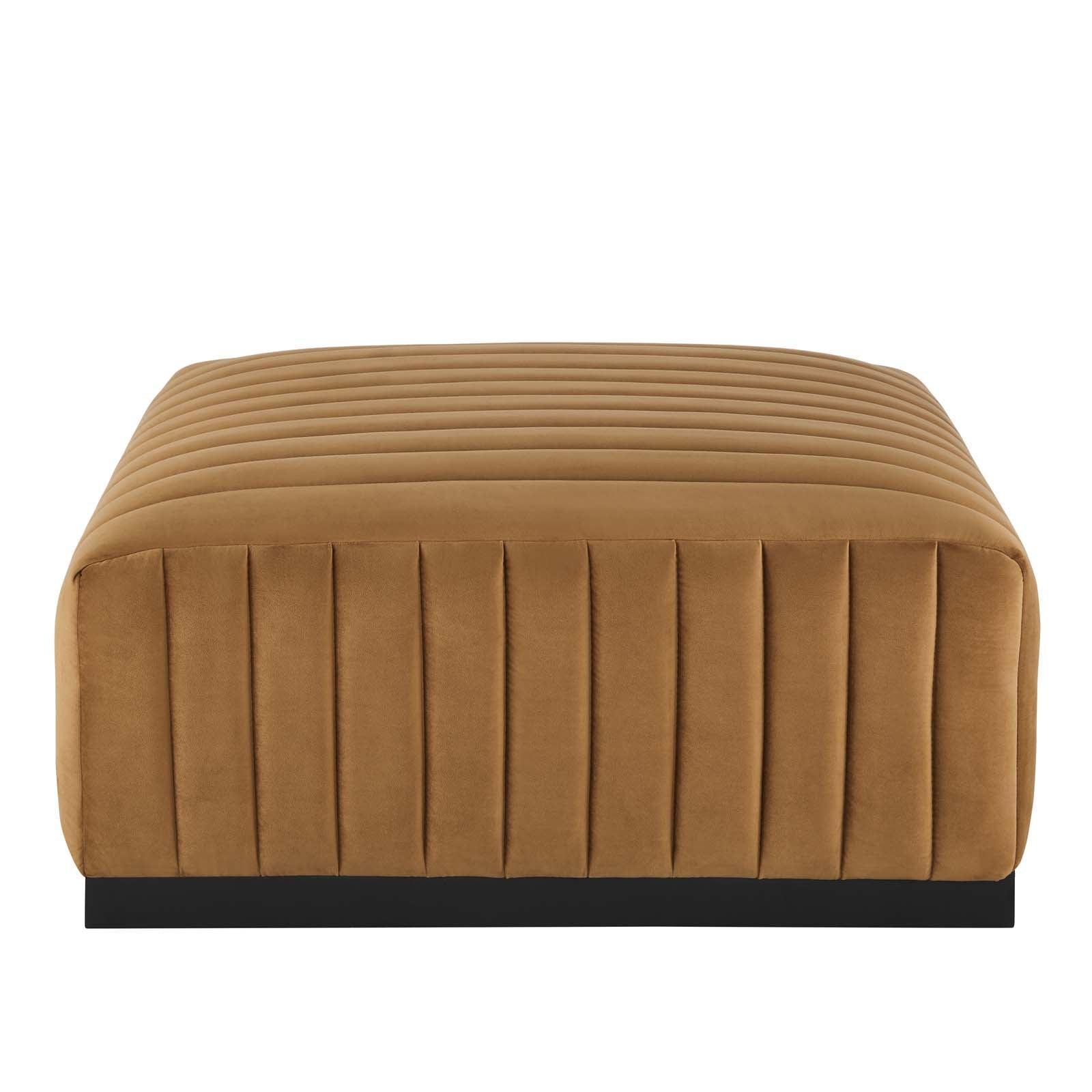 Modway Conjure Channel Tufted Performance Velvet Ottoman FredCo