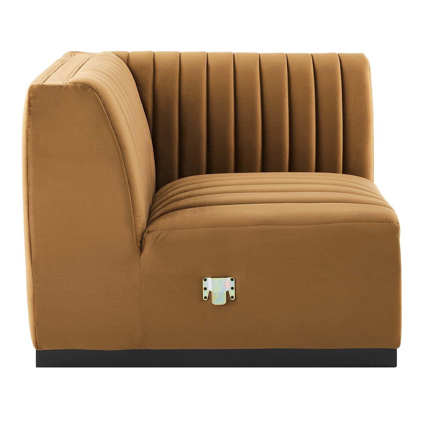 Modway Conjure Channel Tufted Performance Velvet Right Corner Chair FredCo