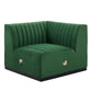 Modway Conjure Channel Tufted Performance Velvet Right Corner Chair FredCo