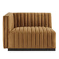 Modway Conjure Channel Tufted Performance Velvet Sofa FredCo
