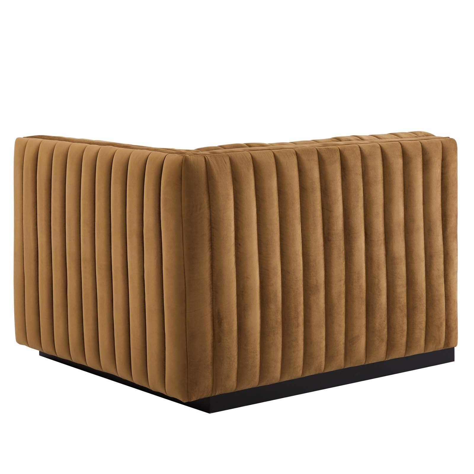 Modway Conjure Channel Tufted Performance Velvet Sofa FredCo