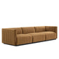 Modway Conjure Channel Tufted Performance Velvet Sofa FredCo