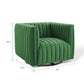 Modway Conjure Channel Tufted Performance Velvet Swivel Armchair FredCo