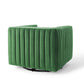 Modway Conjure Channel Tufted Performance Velvet Swivel Armchair FredCo