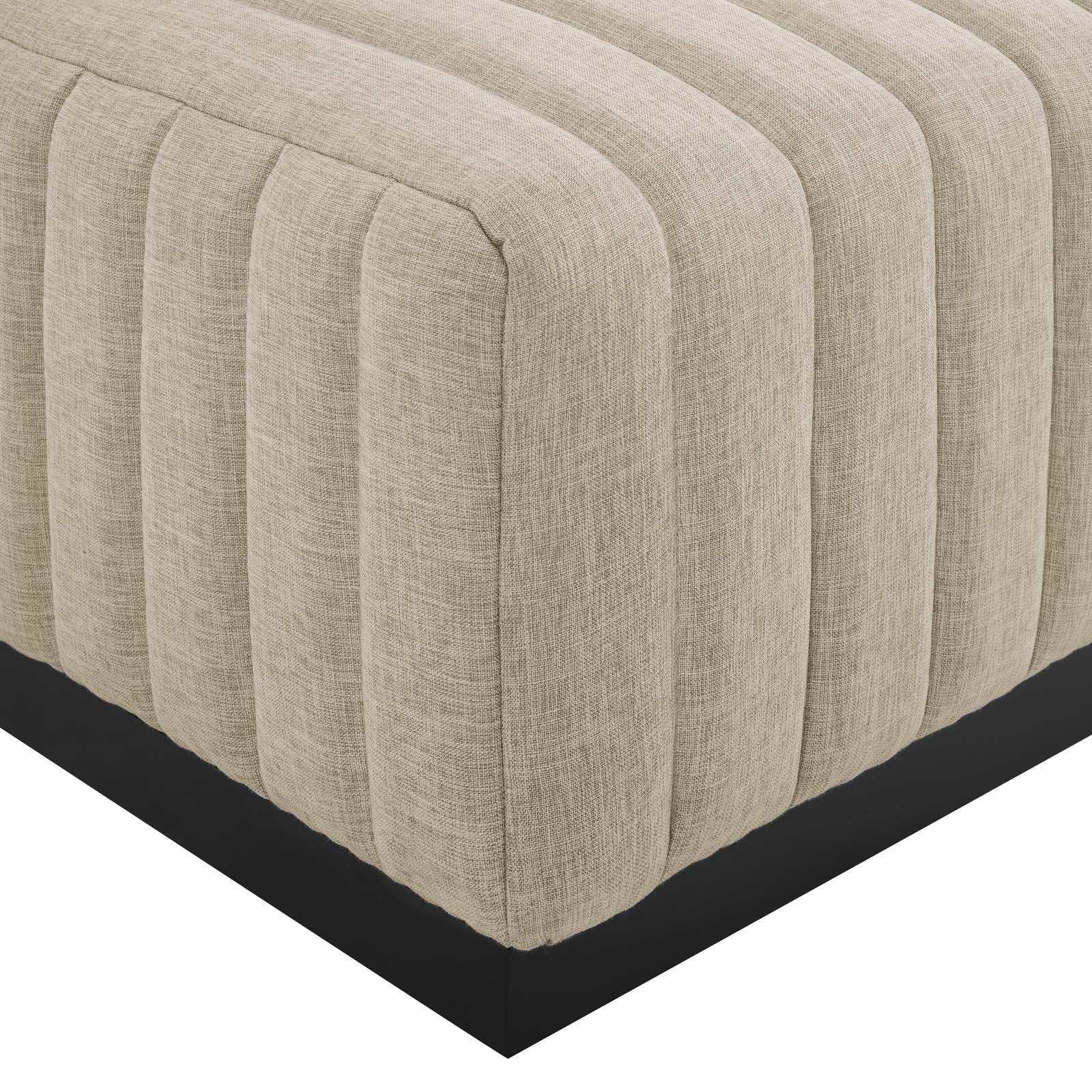Modway Conjure Channel Tufted Upholstered Fabric 4-Piece Sectional Sofa FredCo