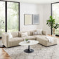Modway Conjure Channel Tufted Upholstered Fabric 4-Piece Sectional Sofa FredCo