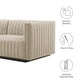 Modway Conjure Channel Tufted Upholstered Fabric 4-Piece Sectional Sofa FredCo