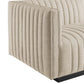 Modway Conjure Channel Tufted Upholstered Fabric 6-Piece Sectional Sofa FredCo