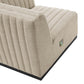 Modway Conjure Channel Tufted Upholstered Fabric 6-Piece Sectional Sofa FredCo
