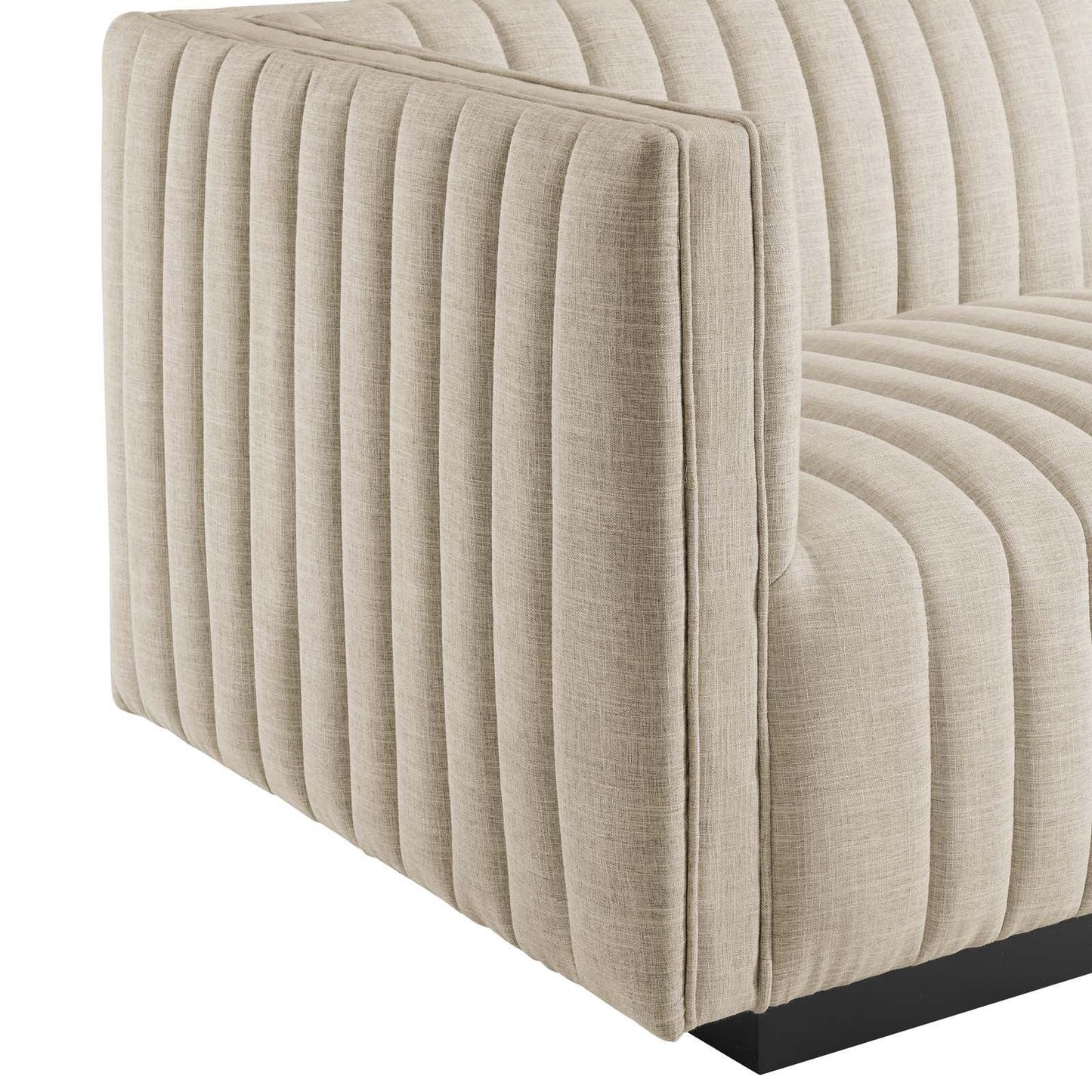 Modway Conjure Channel Tufted Upholstered Fabric 6-Piece U-Shaped Sectional FredCo