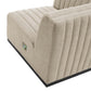Modway Conjure Channel Tufted Upholstered Fabric 6-Piece U-Shaped Sectional FredCo