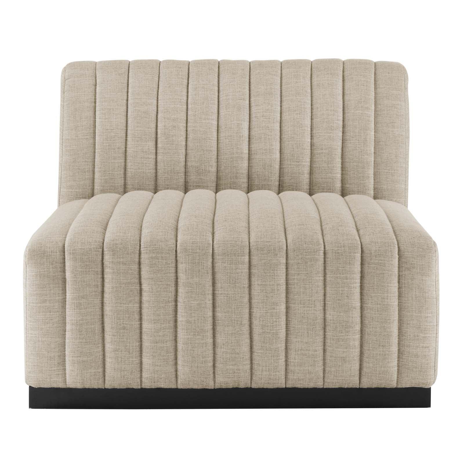 Modway Conjure Channel Tufted Upholstered Fabric 6-Piece U-Shaped Sectional FredCo