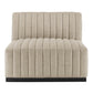 Modway Conjure Channel Tufted Upholstered Fabric 6-Piece U-Shaped Sectional FredCo