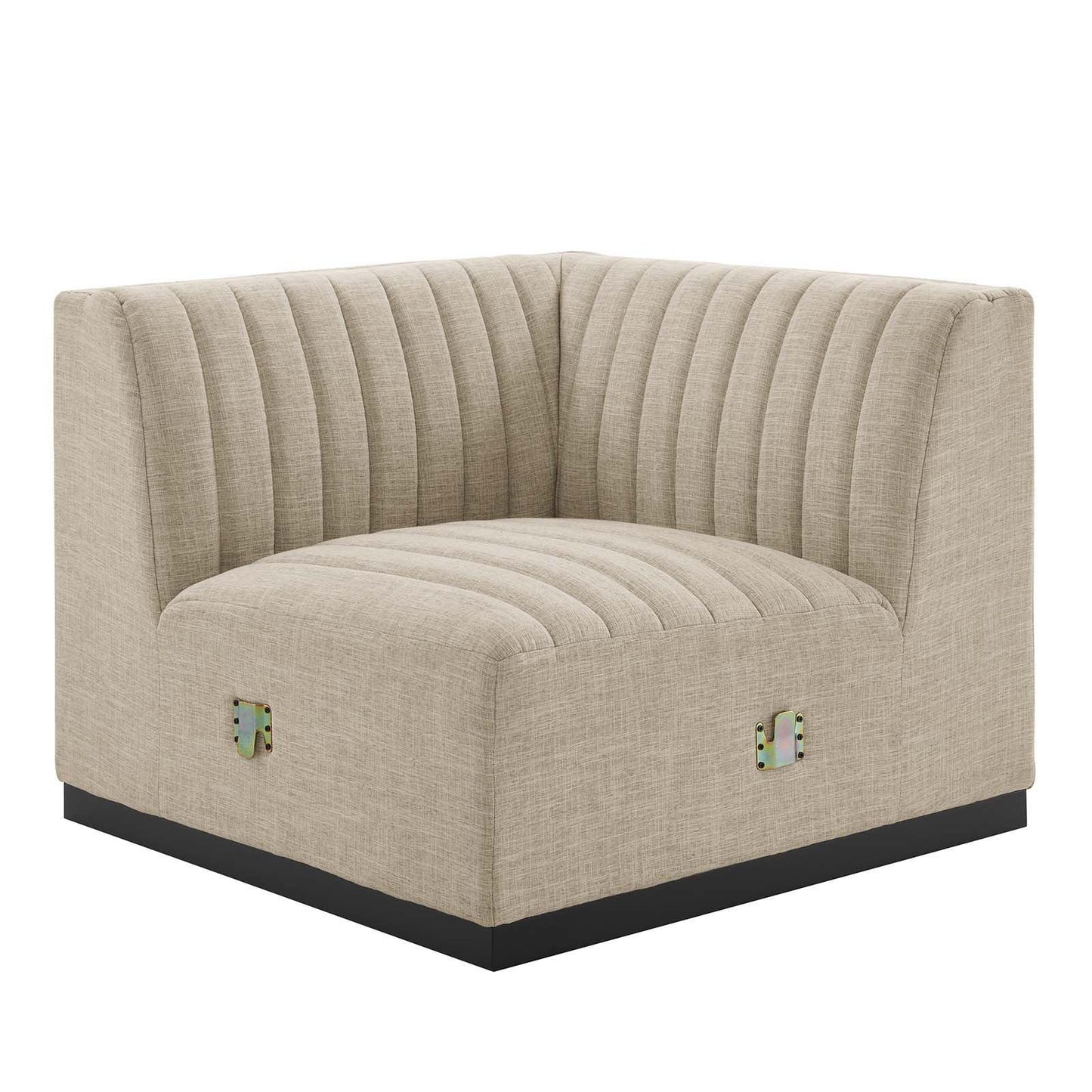 Modway Conjure Channel Tufted Upholstered Fabric 6-Piece U-Shaped Sectional FredCo