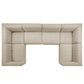 Modway Conjure Channel Tufted Upholstered Fabric 6-Piece U-Shaped Sectional FredCo