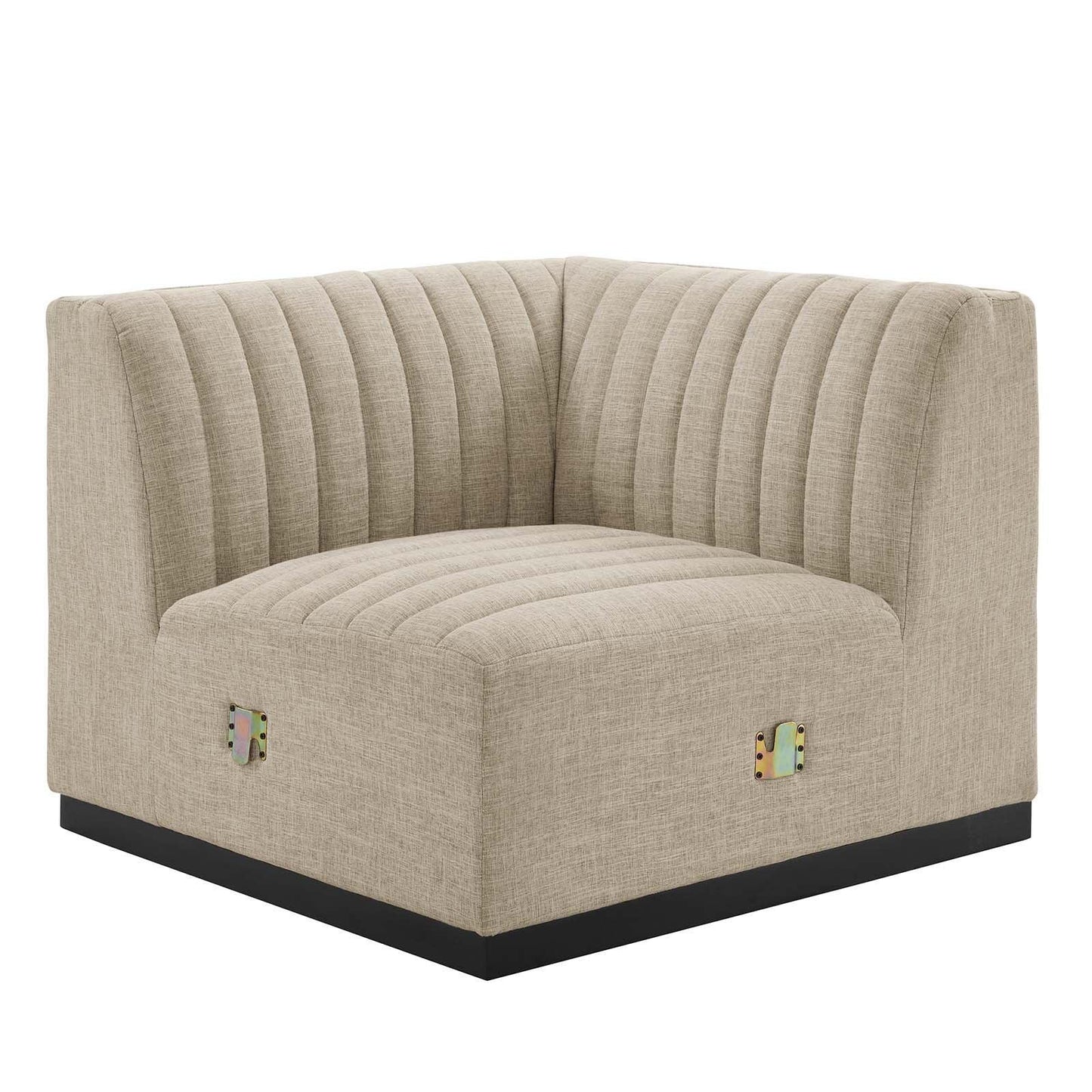 Modway Conjure Channel Tufted Upholstered Fabric 6-Piece U-Shaped Sectional FredCo