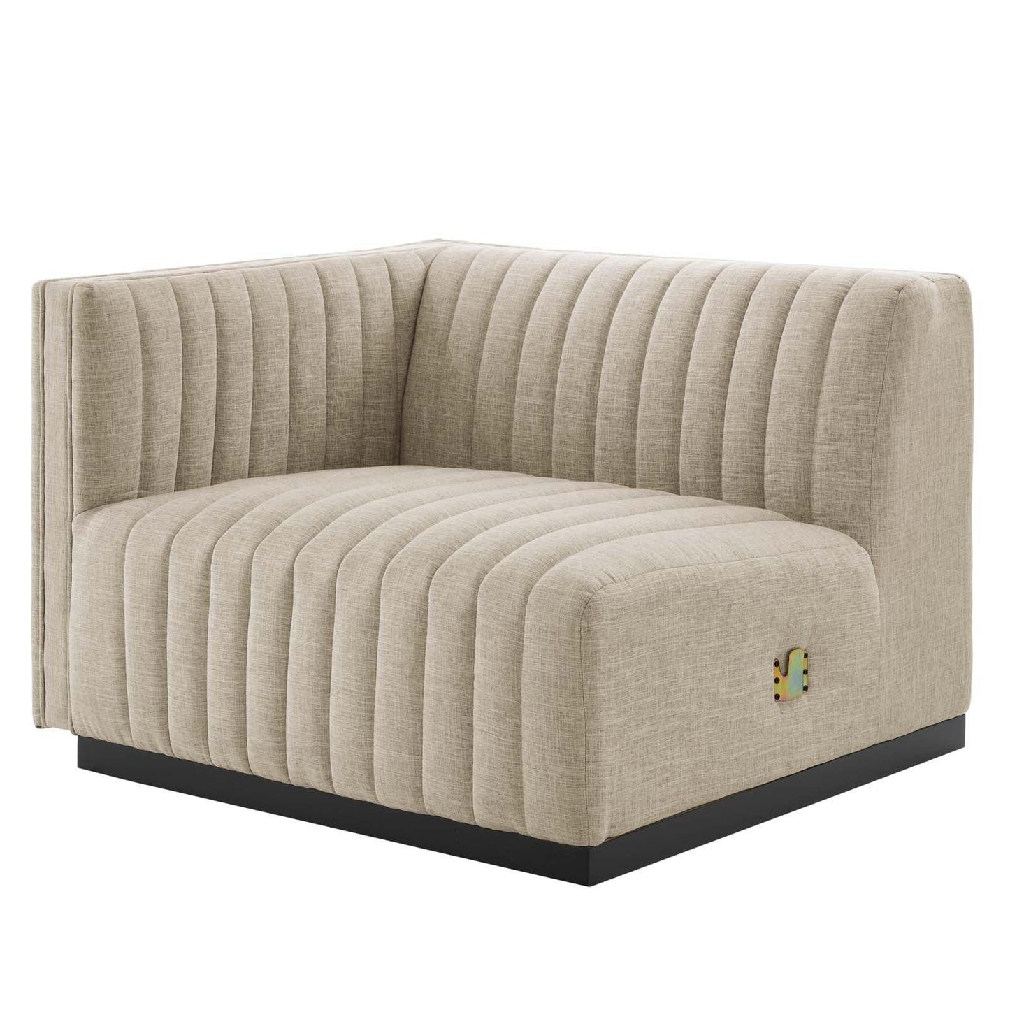 Modway Conjure Channel Tufted Upholstered Fabric 6-Piece U-Shaped Sectional FredCo