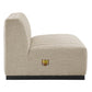 Modway Conjure Channel Tufted Upholstered Fabric 6-Piece U-Shaped Sectional FredCo