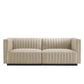 Modway Conjure Channel Tufted Upholstered Fabric Loveseat FredCo