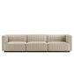 Modway Conjure Channel Tufted Upholstered Fabric Sofa FredCo