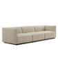 Modway Conjure Channel Tufted Upholstered Fabric Sofa FredCo