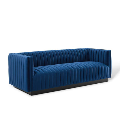 Modway Conjure Channel Tufted Velvet Sofa FredCo