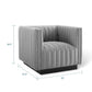 Modway Conjure Tufted Armchair Upholstered Fabric Set of 2 FredCo