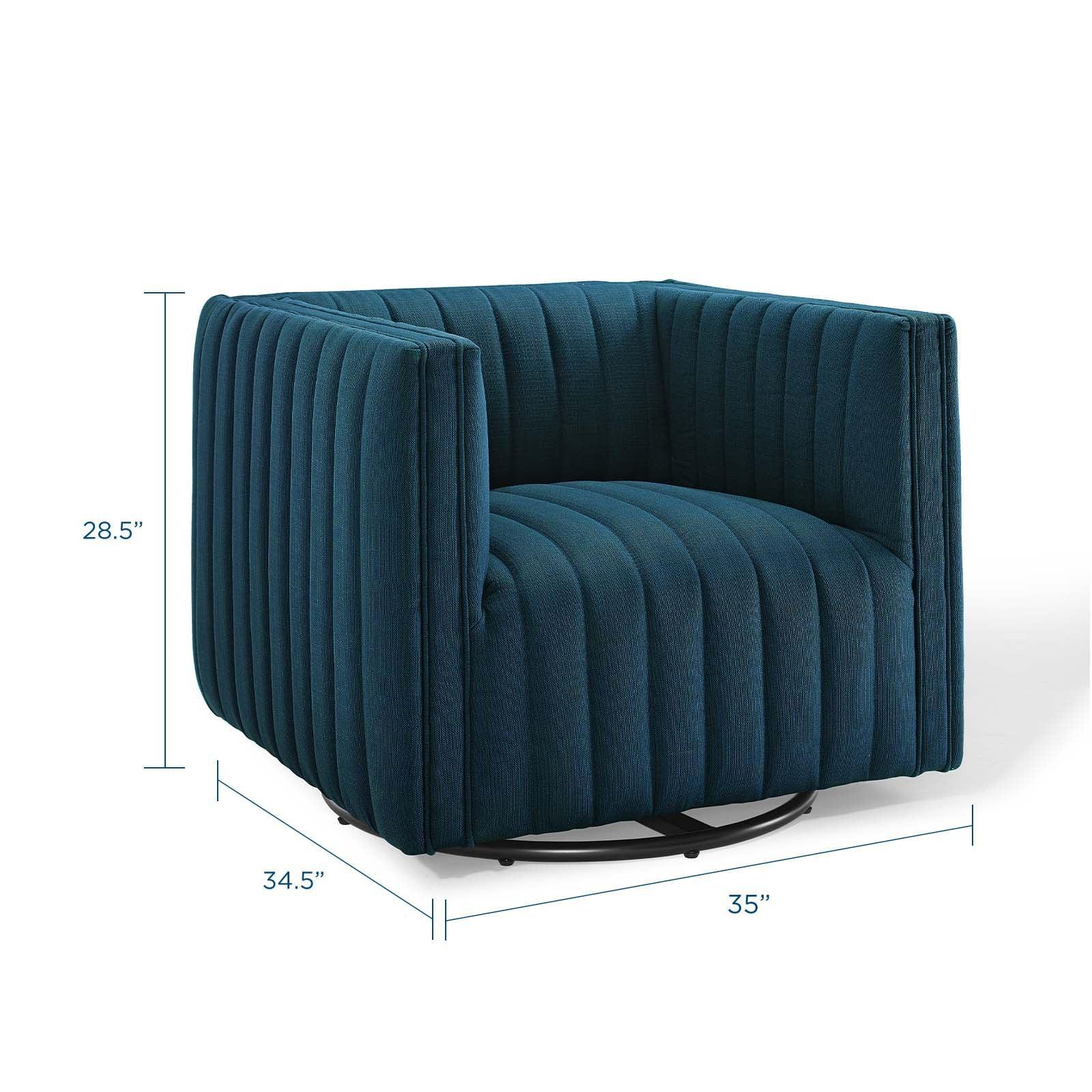 Modway Conjure Tufted Swivel Upholstered Armchair FredCo
