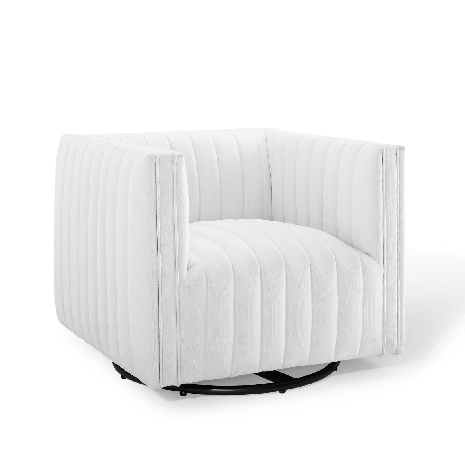 Modway Conjure Tufted Swivel Upholstered Armchair FredCo