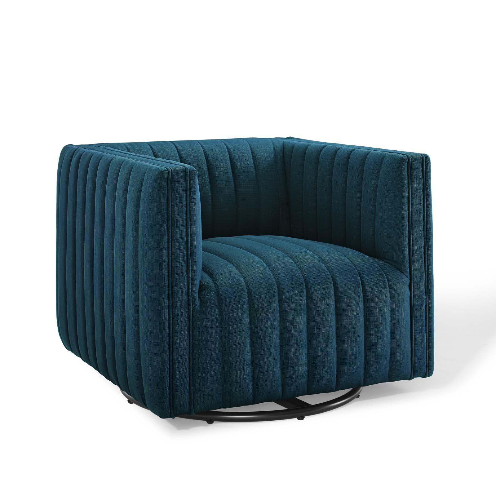 Modway Conjure Tufted Swivel Upholstered Armchair FredCo