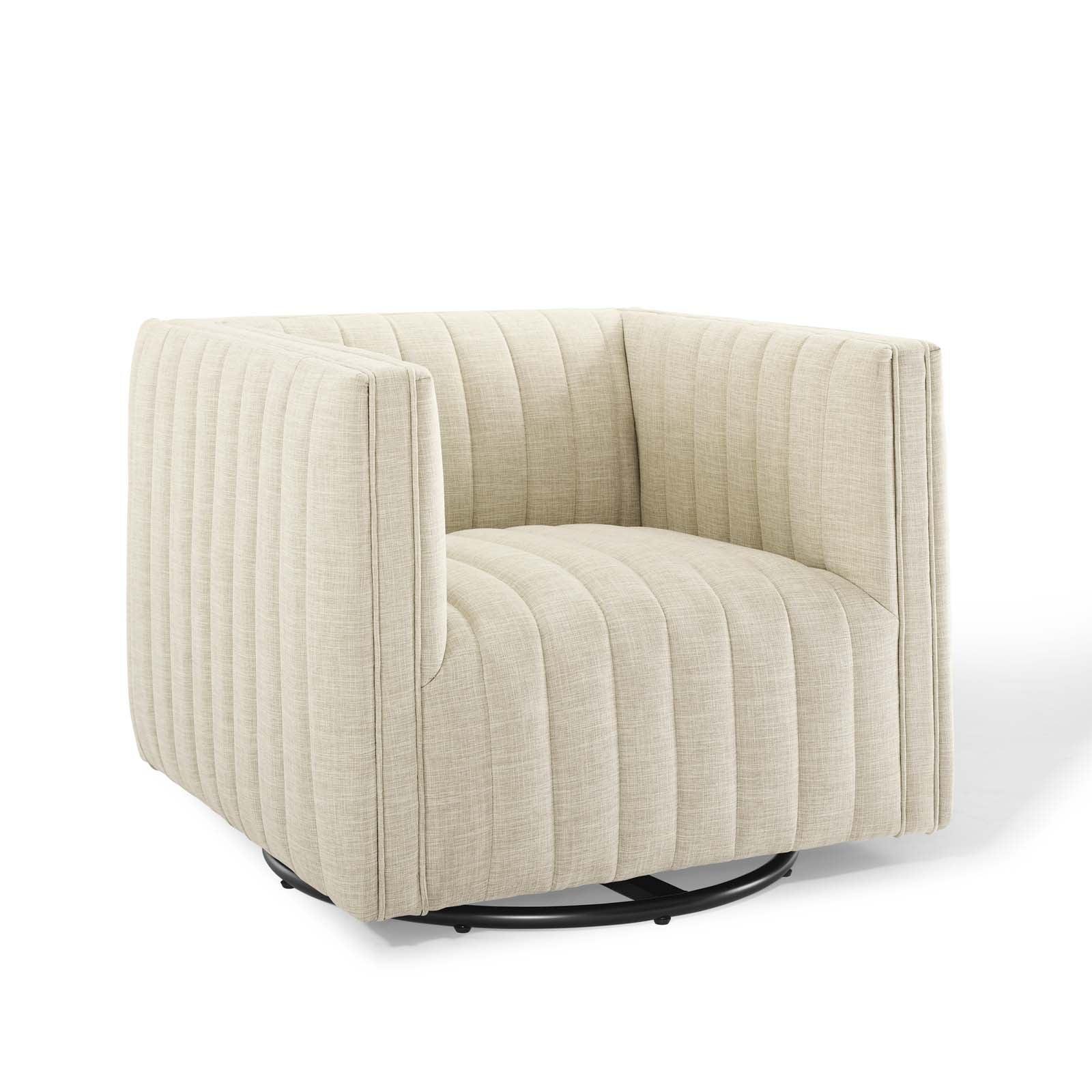 Modway Conjure Tufted Swivel Upholstered Armchair FredCo