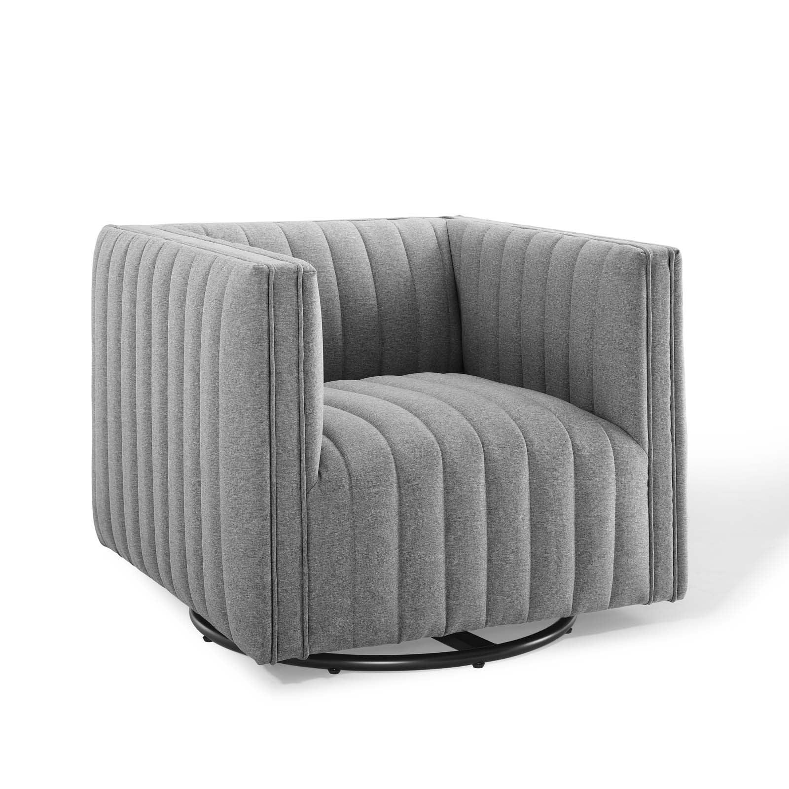 Modway Conjure Tufted Swivel Upholstered Armchair FredCo