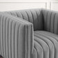 Modway Conjure Tufted Upholstered Fabric Armchair FredCo