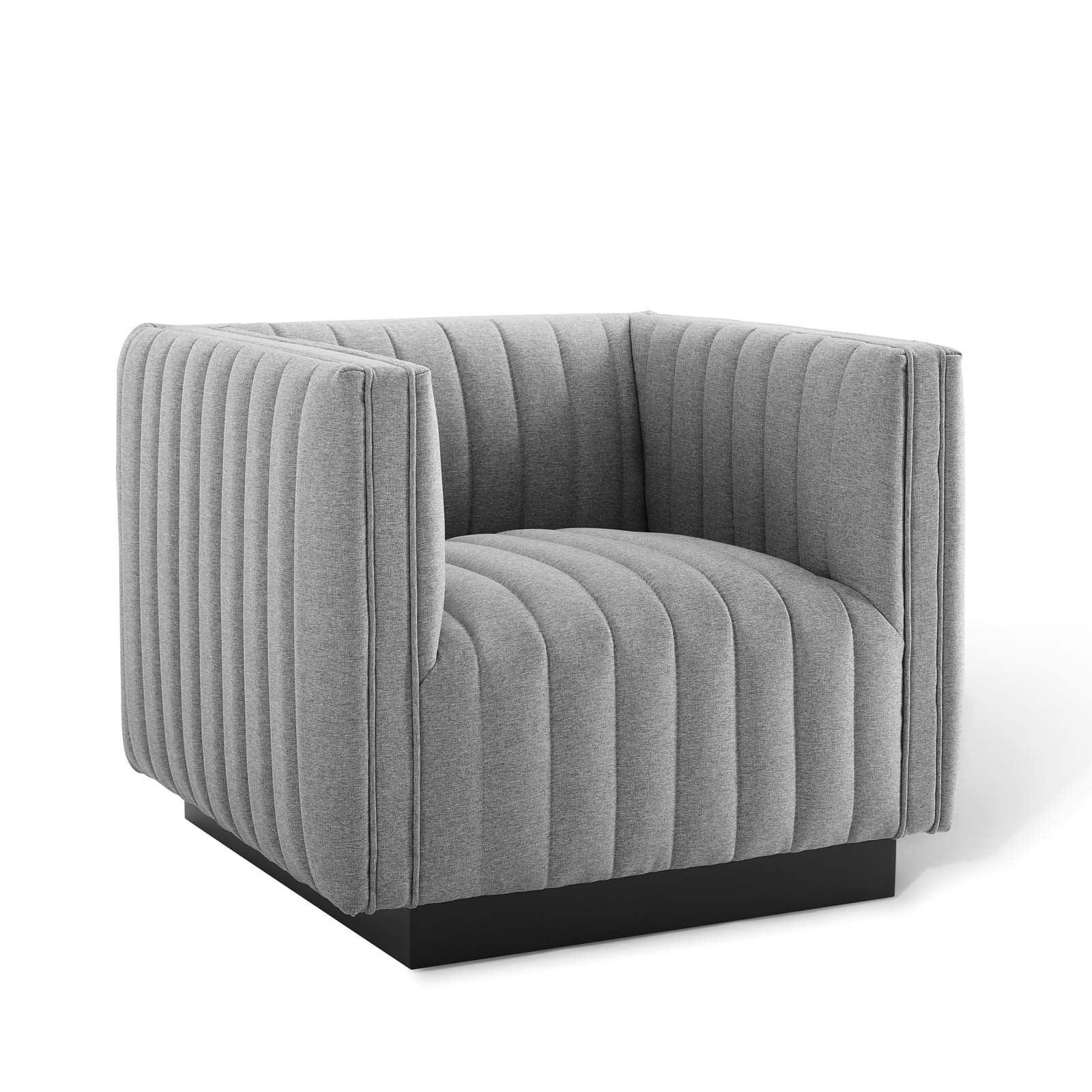 Modway Conjure Tufted Upholstered Fabric Armchair FredCo