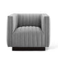 Modway Conjure Tufted Upholstered Fabric Armchair FredCo