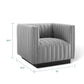 Modway Conjure Tufted Upholstered Fabric Armchair FredCo