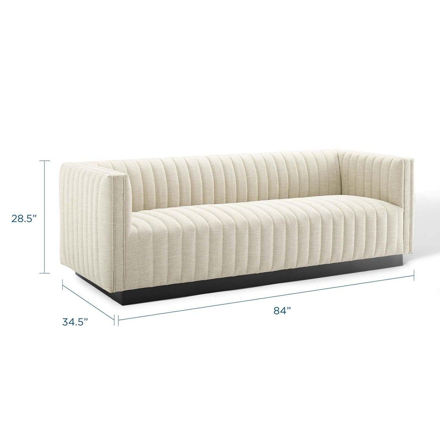 Modway Conjure Tufted Upholstered Fabric Sofa FredCo