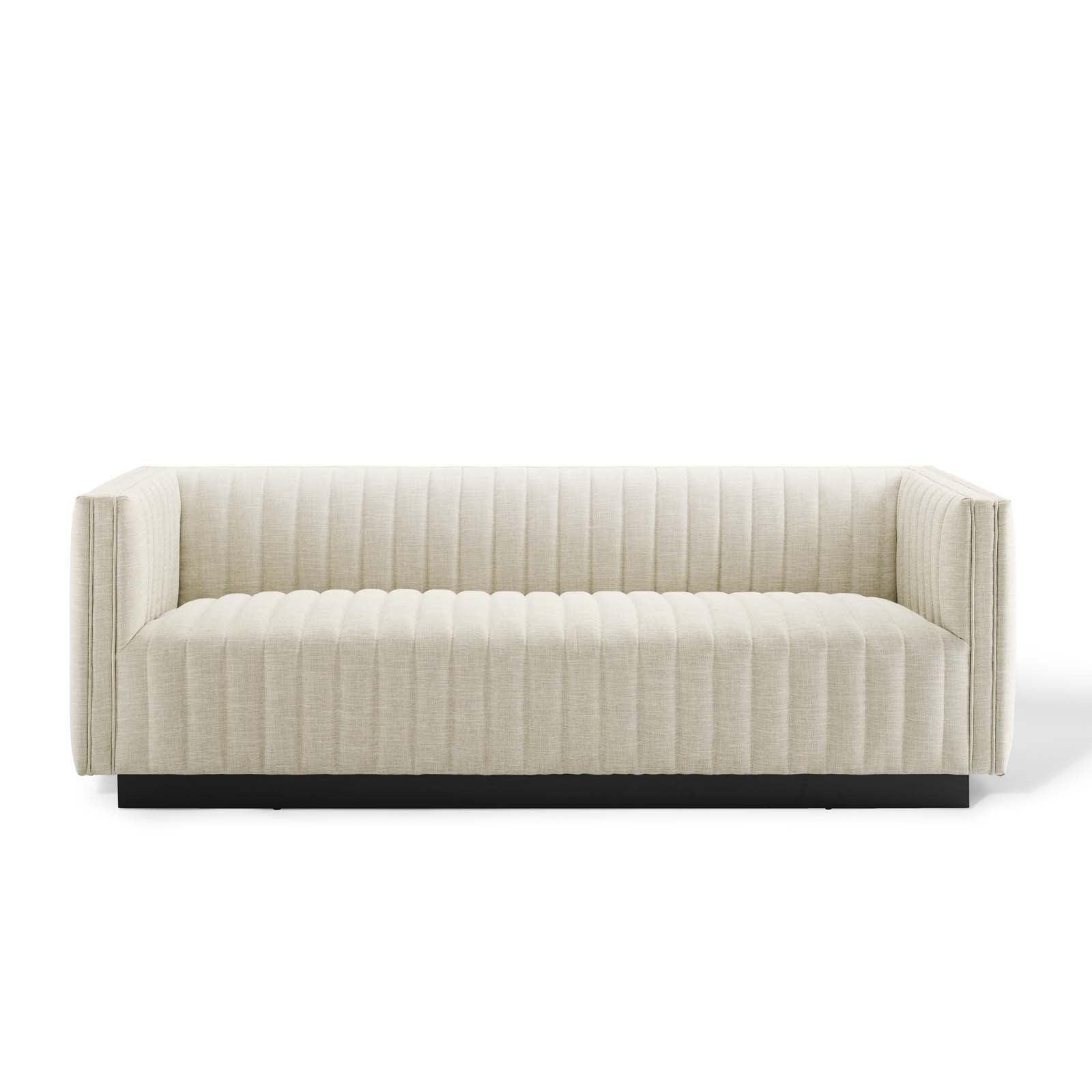 Modway Conjure Tufted Upholstered Fabric Sofa FredCo