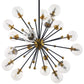 Modway Constellation Clear Glass and Brass Ceiling Light Pendant Chandelier FredCo