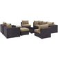 Modway Convene 10 Piece Outdoor Patio Sectional Set FredCo