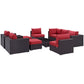 Modway Convene 10 Piece Outdoor Patio Sectional Set FredCo