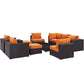 Modway Convene 10 Piece Outdoor Patio Sectional Set FredCo