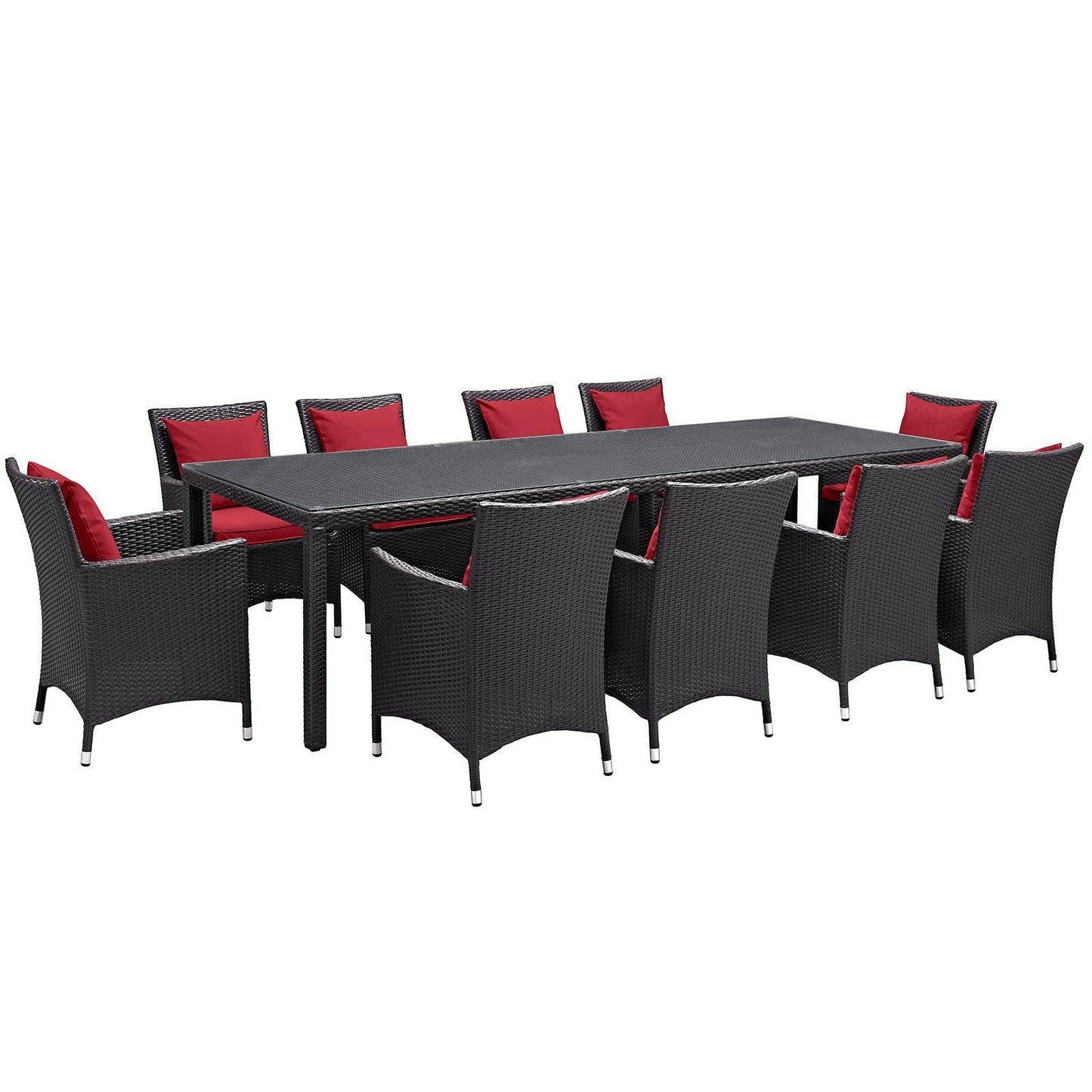 Modway Convene 11 Piece Outdoor Patio Dining Set FredCo