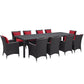 Modway Convene 11 Piece Outdoor Patio Dining Set FredCo