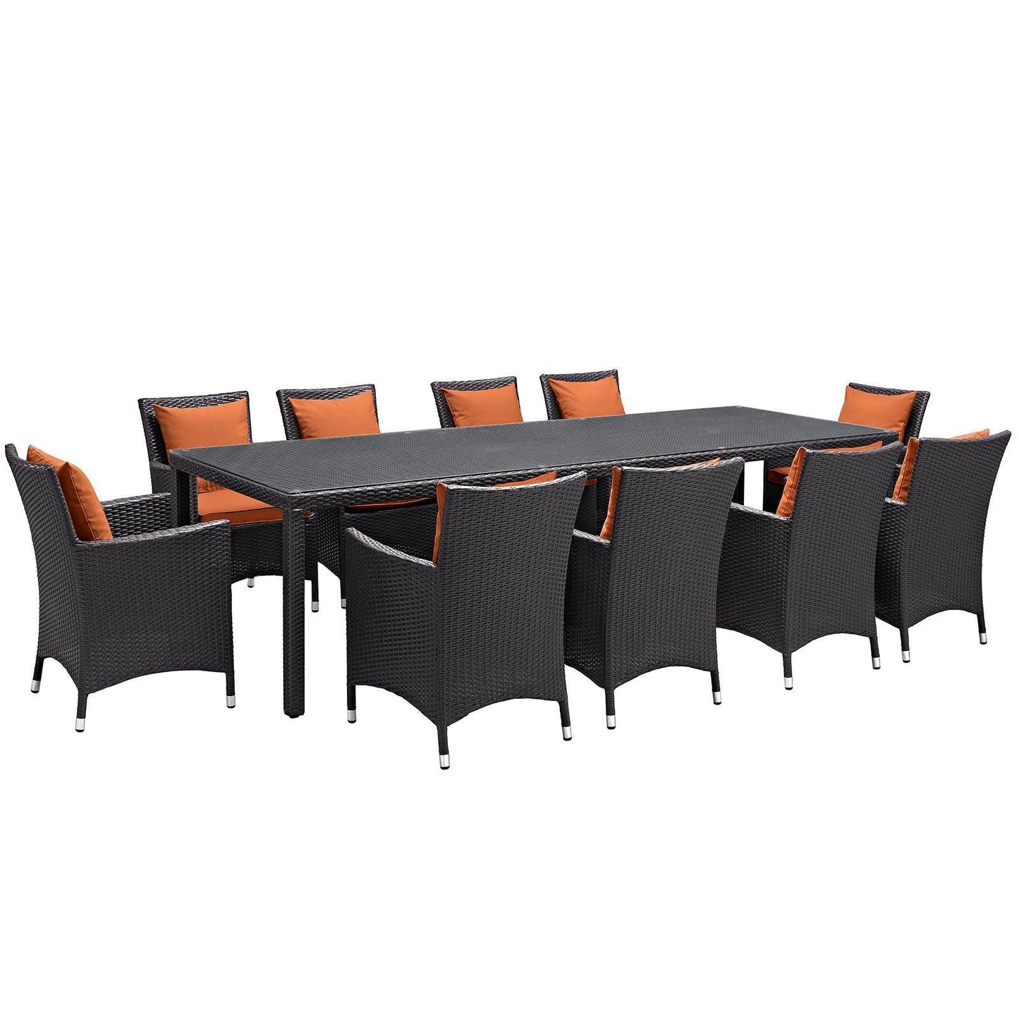 Modway Convene 11 Piece Outdoor Patio Dining Set FredCo