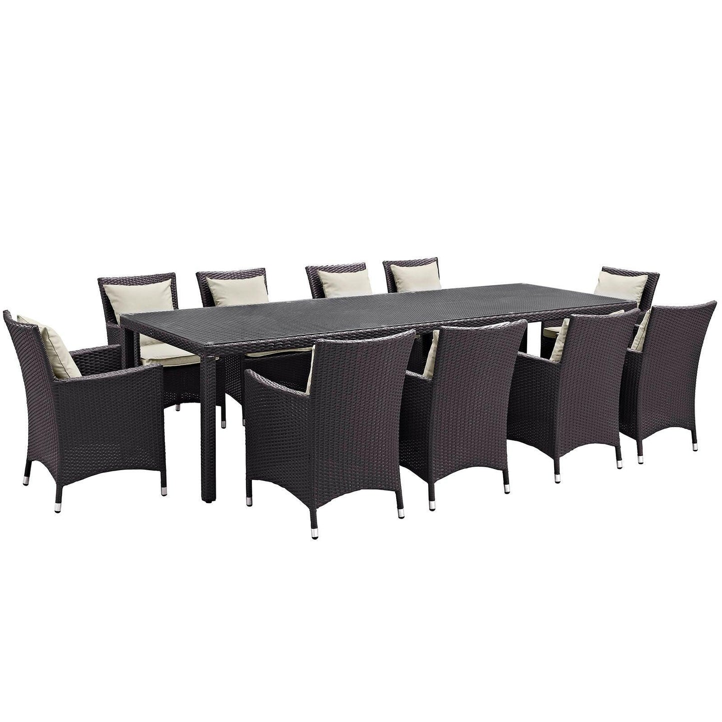 Modway Convene 11 Piece Outdoor Patio Dining Set FredCo