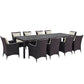 Modway Convene 11 Piece Outdoor Patio Dining Set FredCo